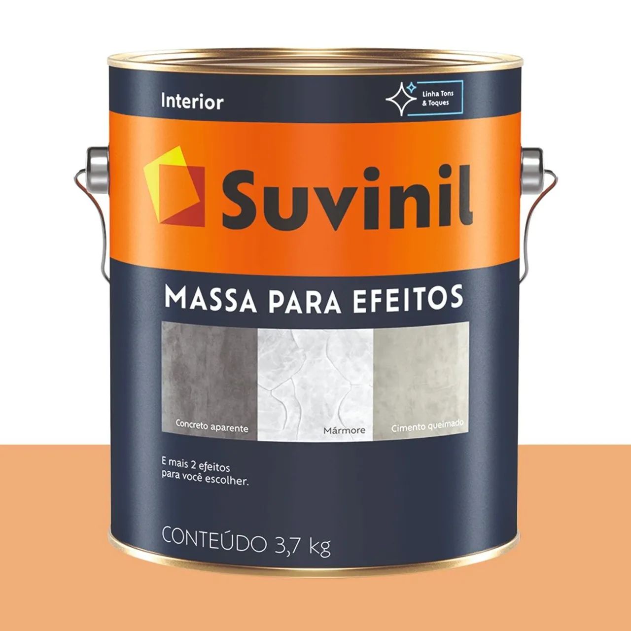 Massa para Efeito Mármore Suvinil Crisântemo Laranja 2,88 L