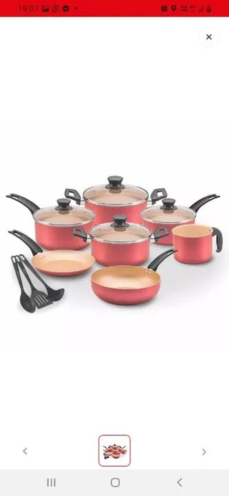 Conjunto de panela antiaderente marca panelux, 10 peças