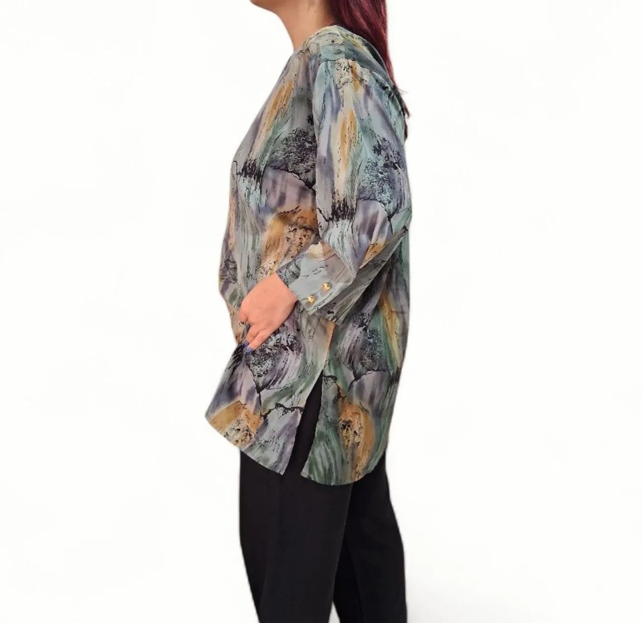 Blusa viscose vintage - Foto 2