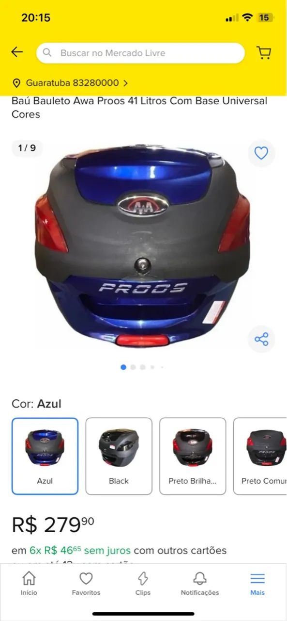 Baú Bauleto Awa Proos - 41 Litros - Acompanha base para PCX - Foto 5