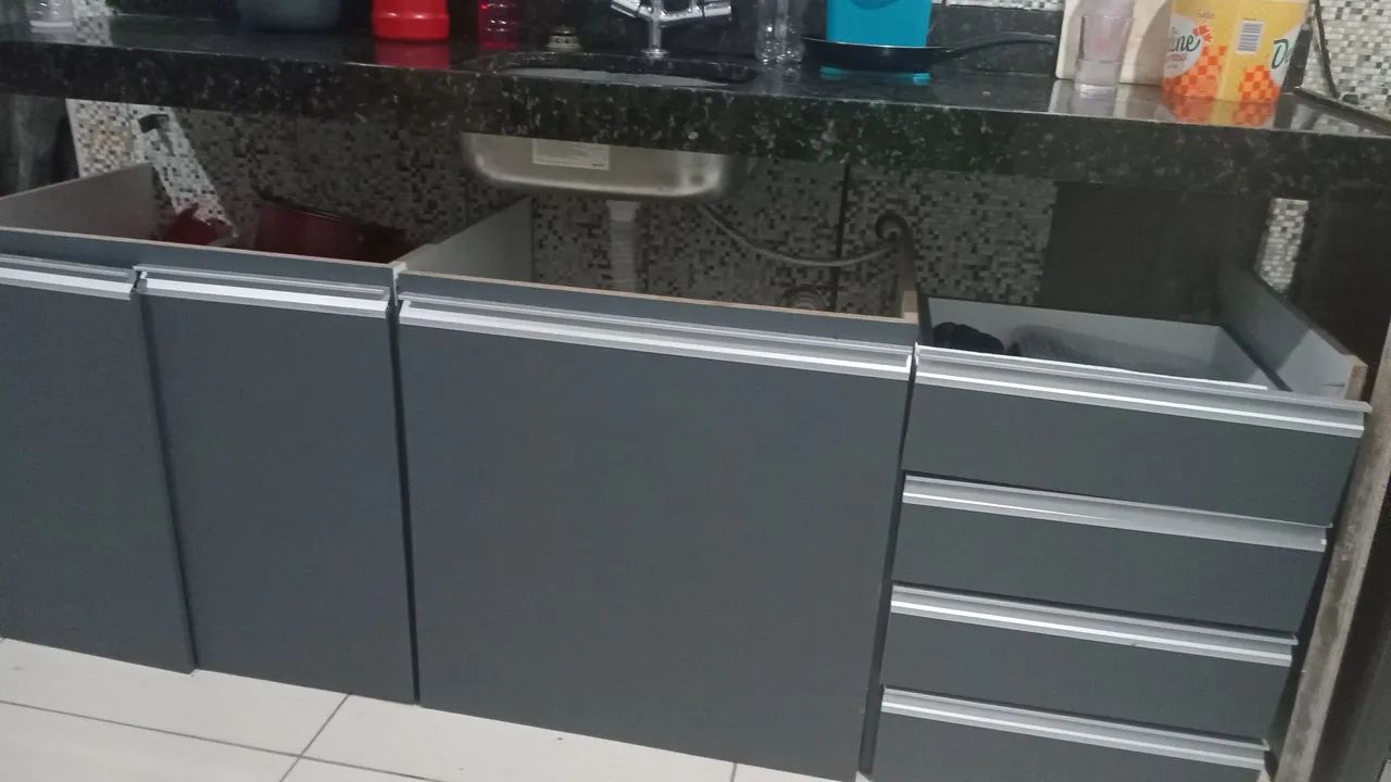 Armários de Cozinha - Novo - Cinza - Foto 3