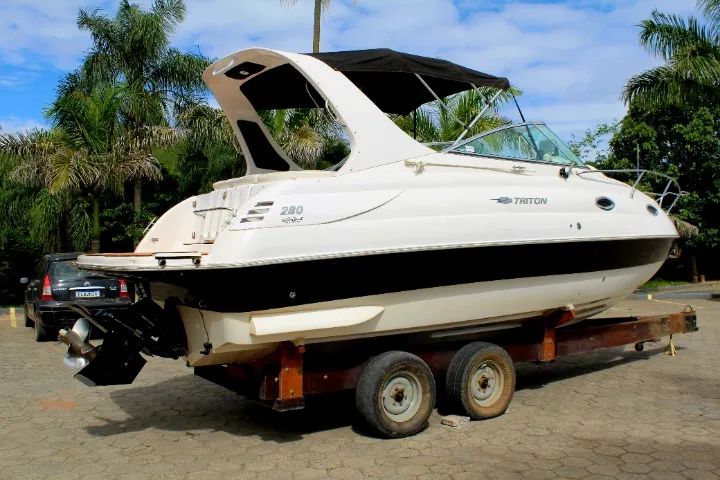 lancha triton280 motor mercruiser 350 hp, gasolina com pouquissima horas de uso uso, 