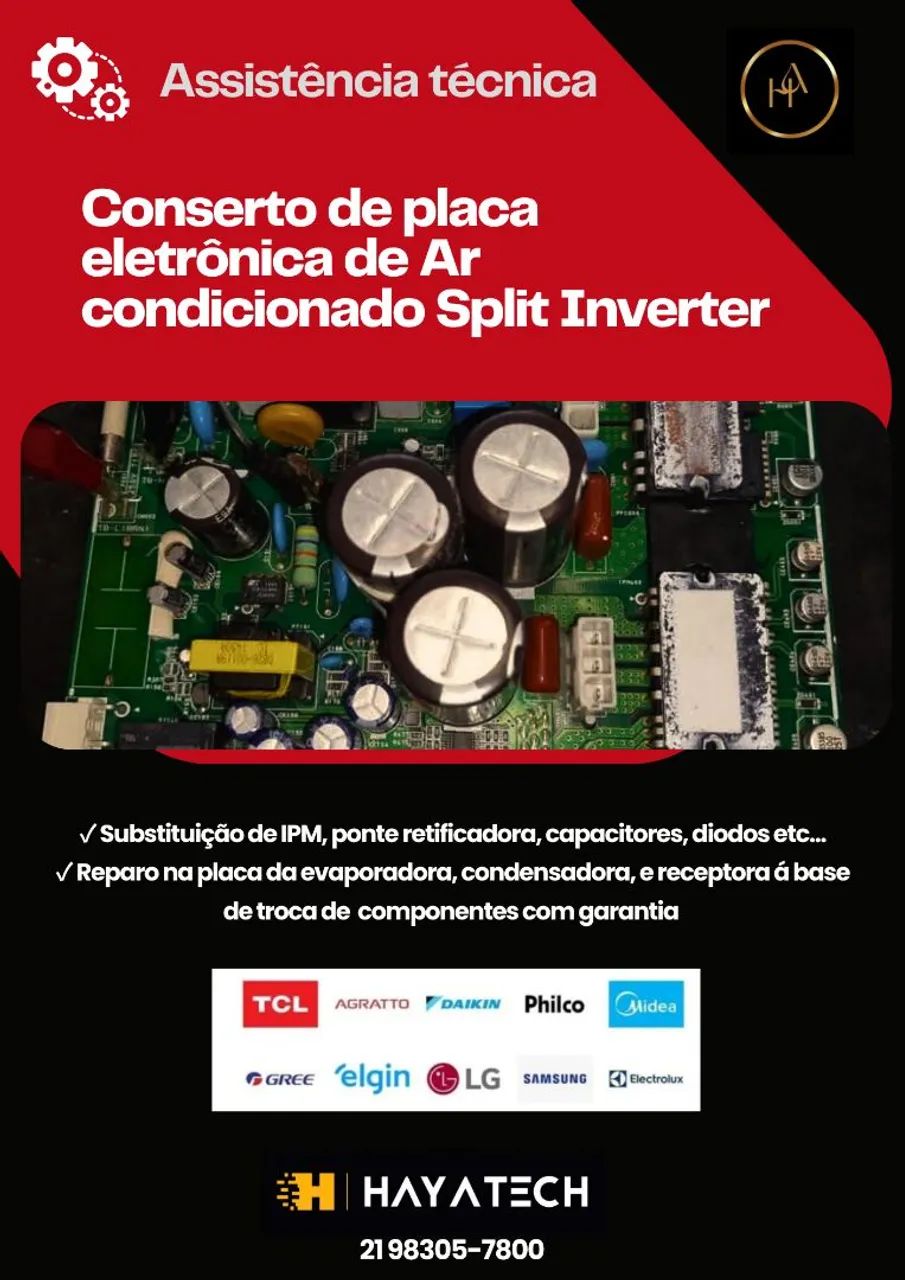 Reparo de placa eletrônica de Split inverter e Soft Starter 