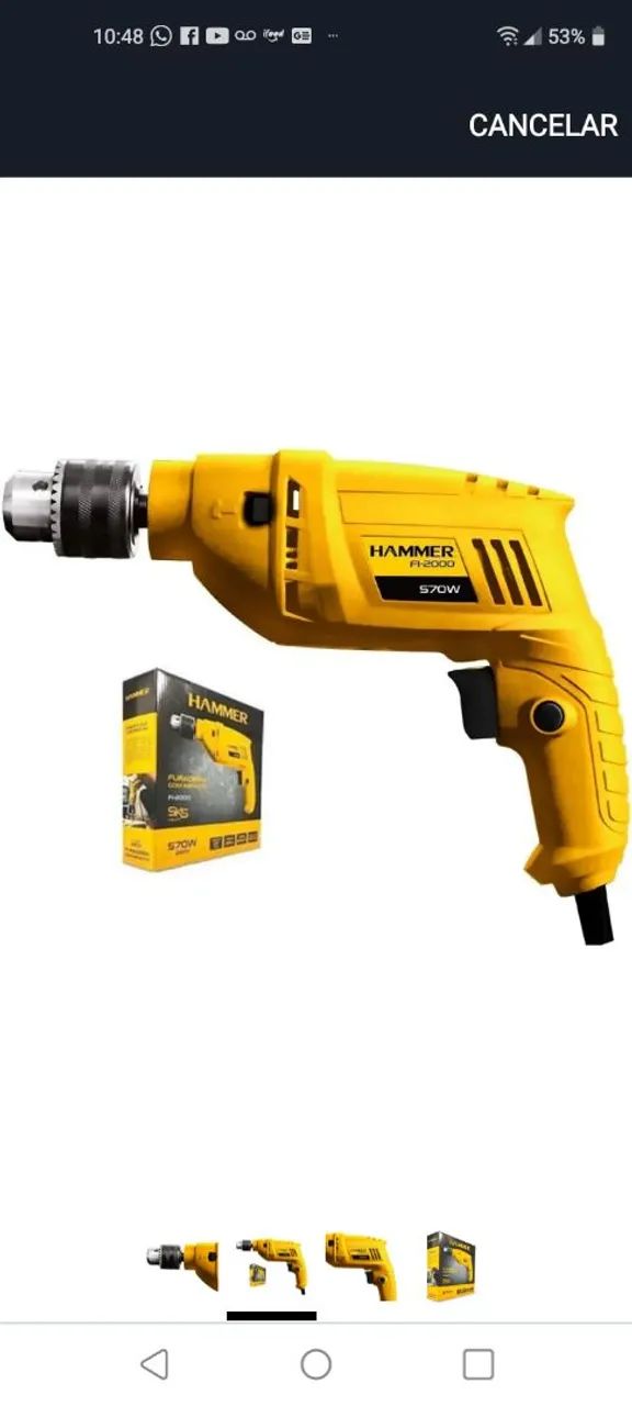 Furadeira de impacto 570 w hammer - Foto 5