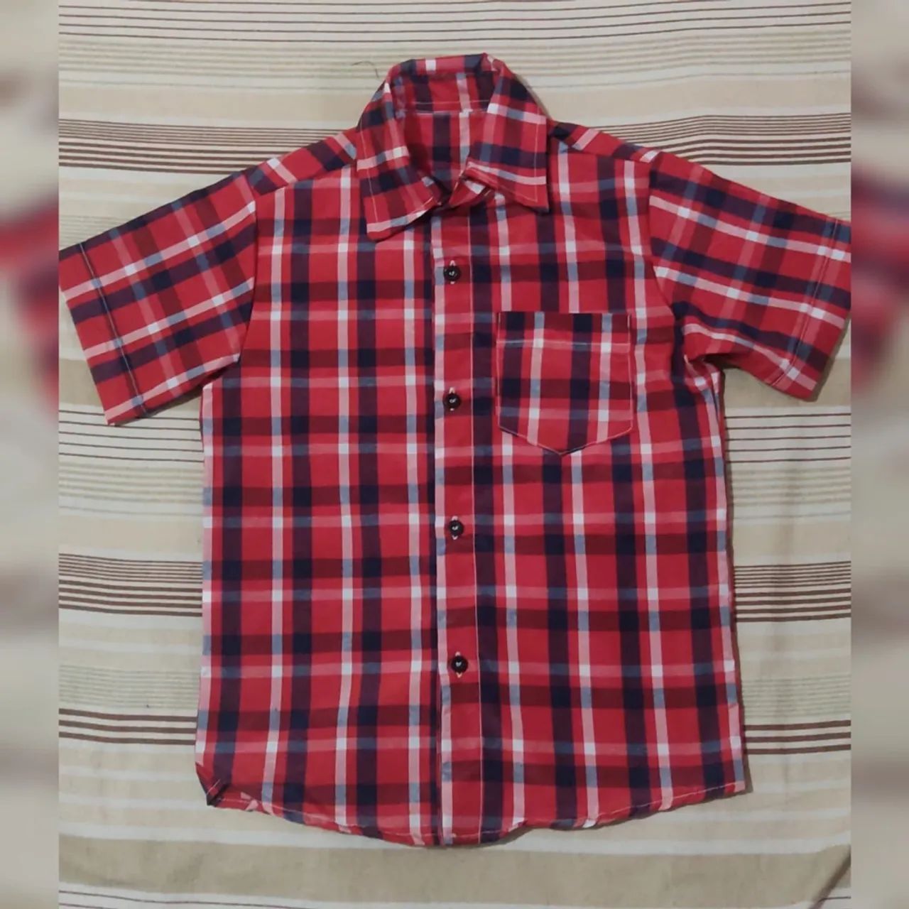Camisa Xadrez Vermelha - Tamanhos 4- 6 - 8 - 10 e 12 