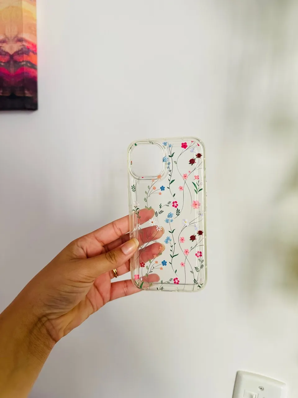 Capa Floral Transparente para iPhone 13