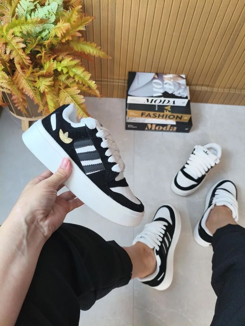 Tenis Adidas Preto Branco