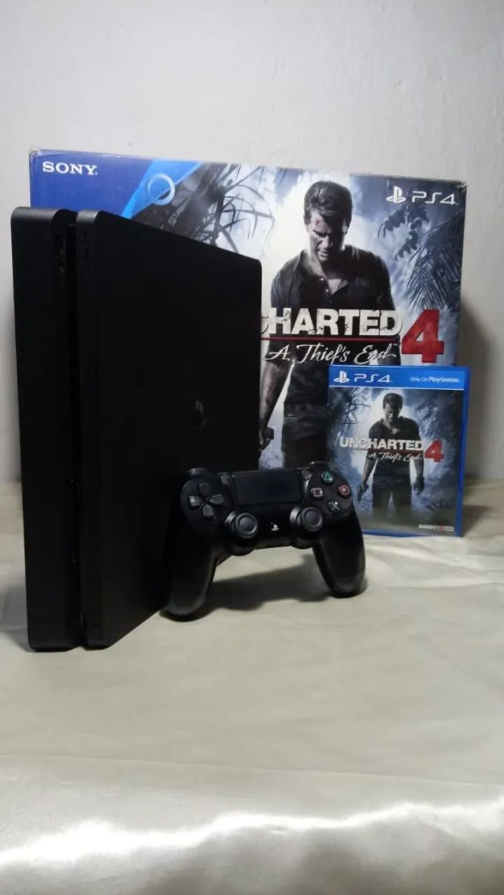 Kit Bundle Playstation 4 Slim 500gb Jetblack Cuh-2015a + 1 Controle + 5 Jogos - Foto 3
