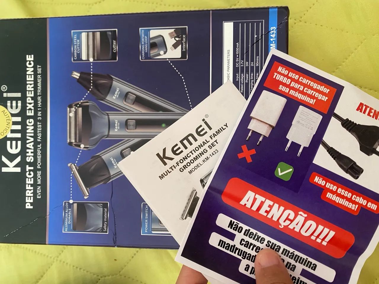 Máquina de Cortar Cabelo Kemei - Nova - Foto 3