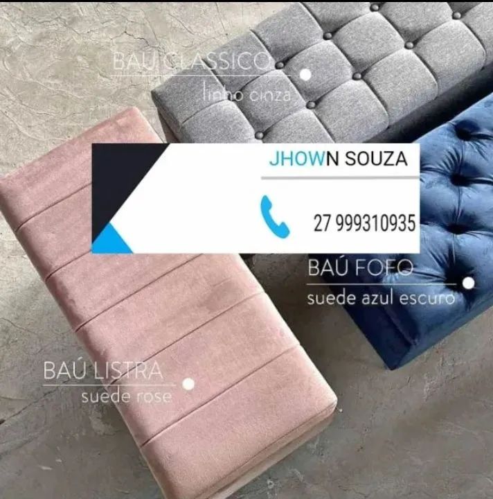 Recamier Baú Pufs Na Promoção 