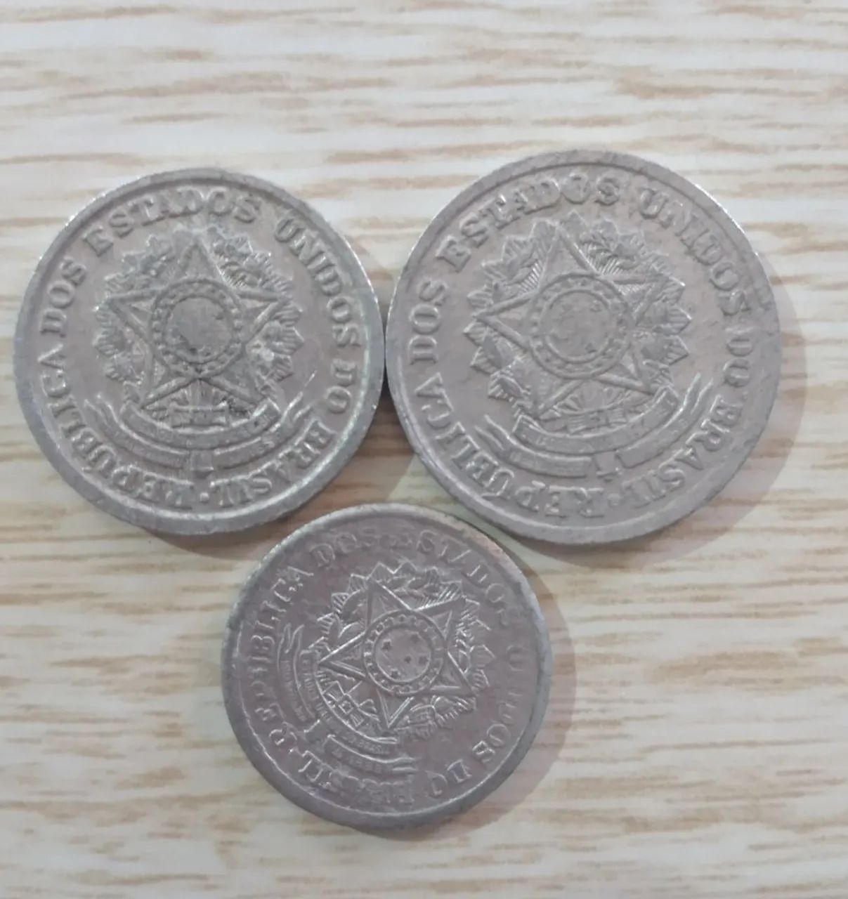 Moedas antigas brasileiras de Aluminio- 1, 2 Ceuzeiros e 50 centavos de 1959 - Foto 6