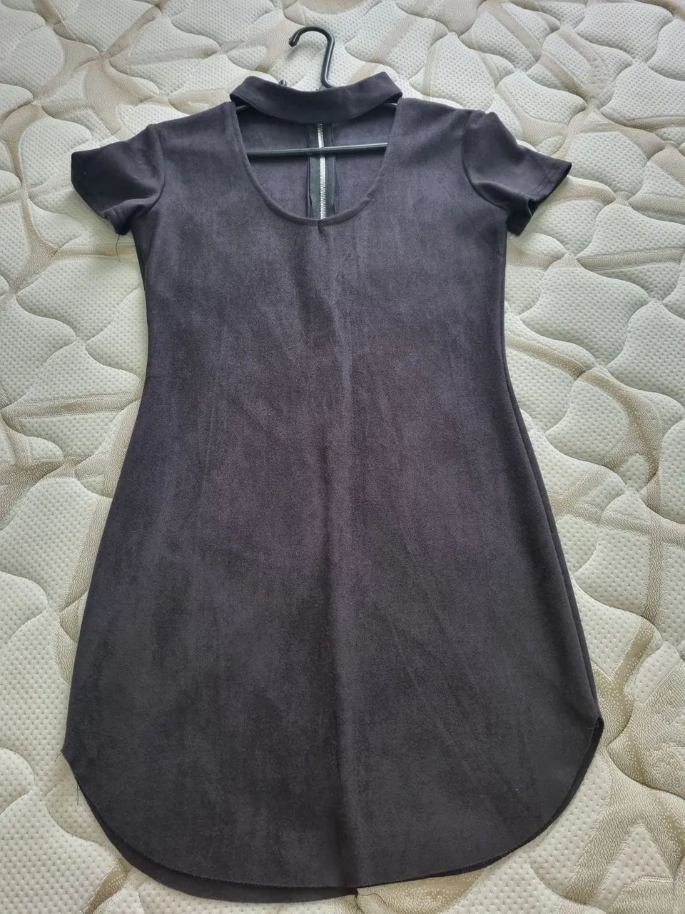 Vestido lindo tamanho M em suede - Foto 2