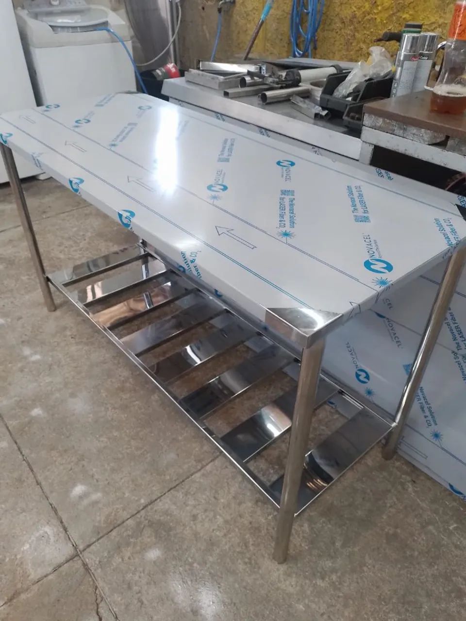 Bancada em inox 150x50x90