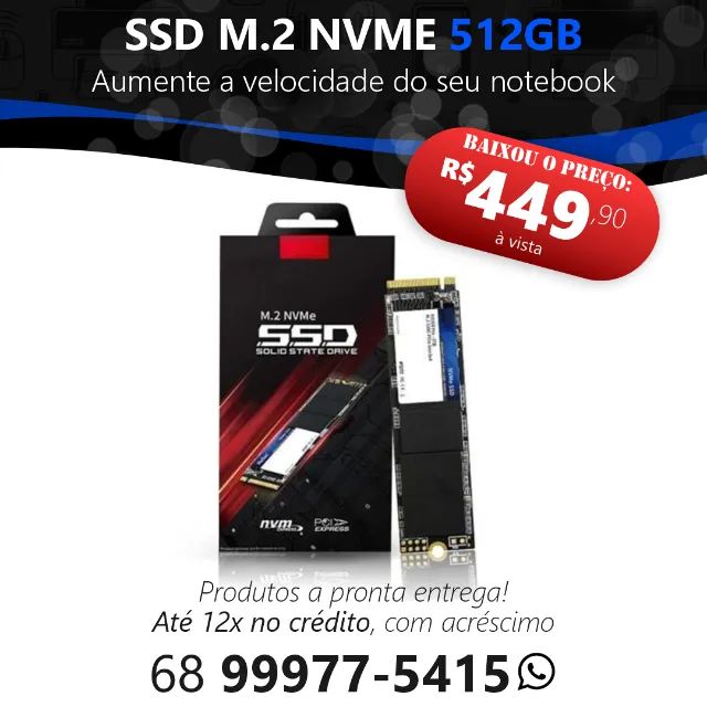 SSD M2 NVMe de 128GB, 256GB e 512GB - Foto 3