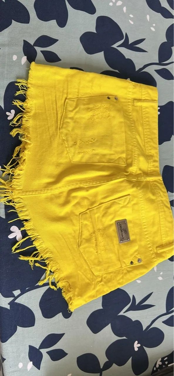 Saia Jeans Amarela  - Foto 5