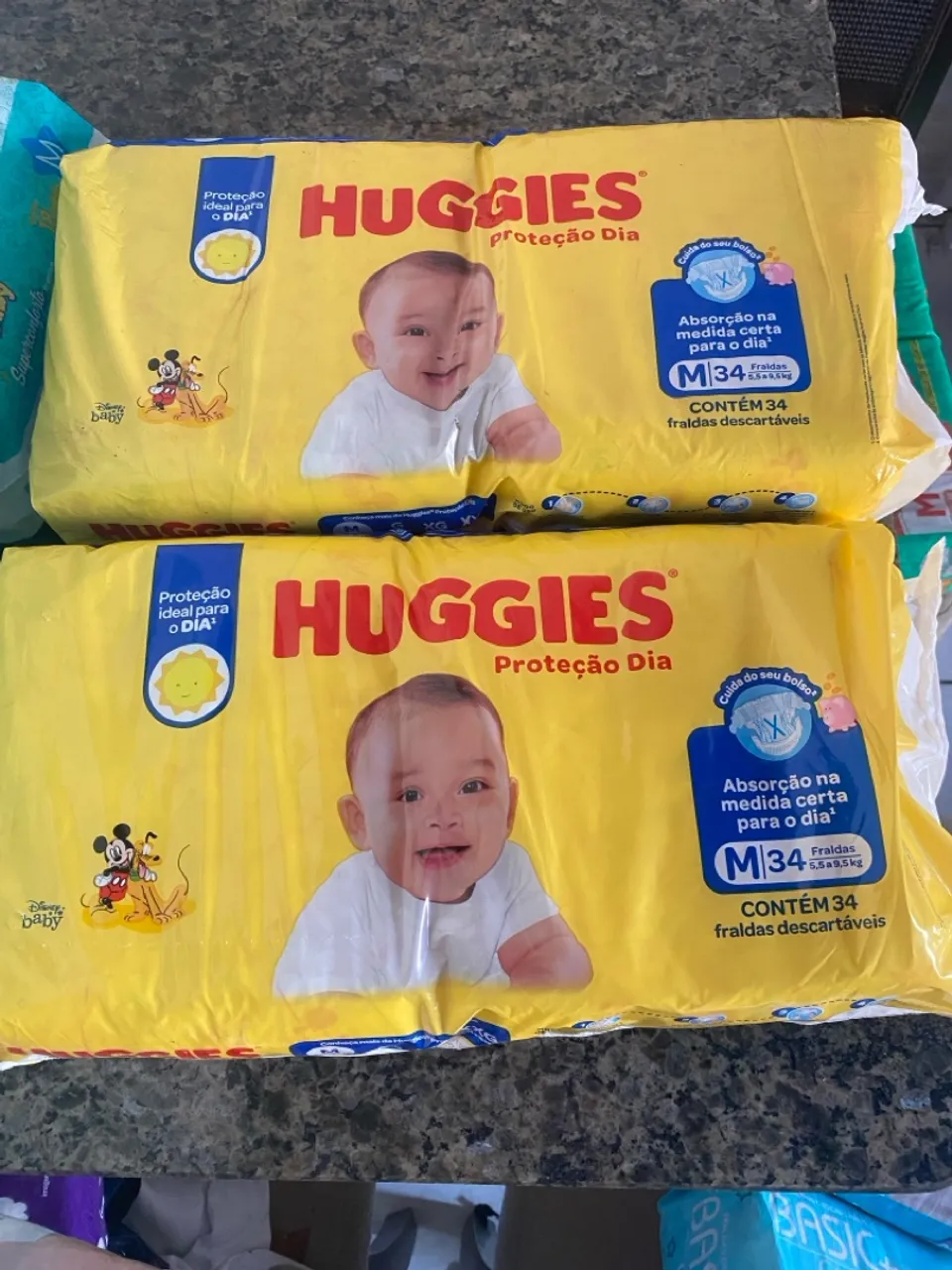 Fraldas Huggies Proteção Dia M34 - 34 unidades