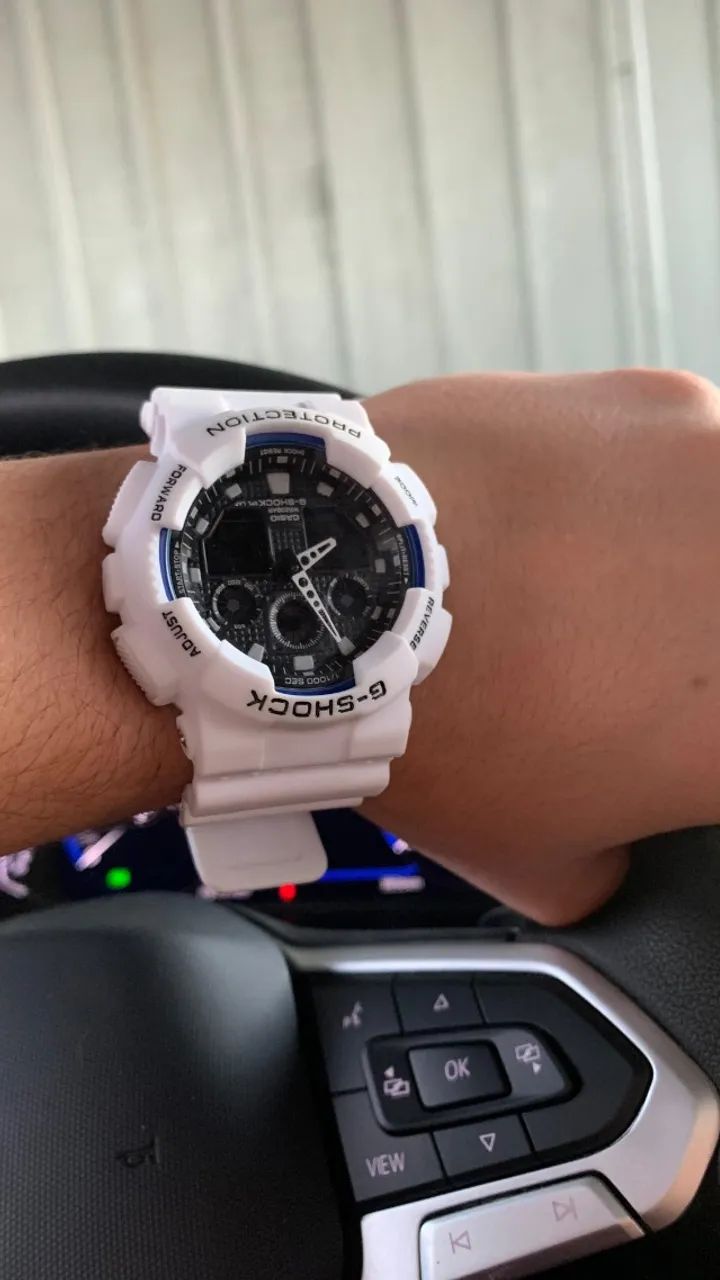 G-Shock Ga100 Branco com azul - Foto 2
