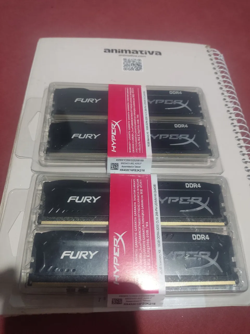 Memória RAM HyperX Fury DDR4 8GB (LACRADO)
