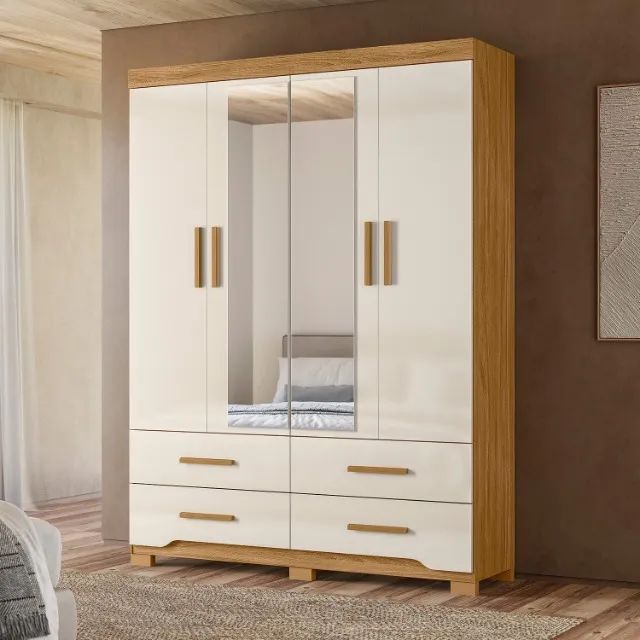 Guarda-Roupa com 4 Portas e 4 Gavetas - PRODUTO NOVO E EMBALADO - Foto 2