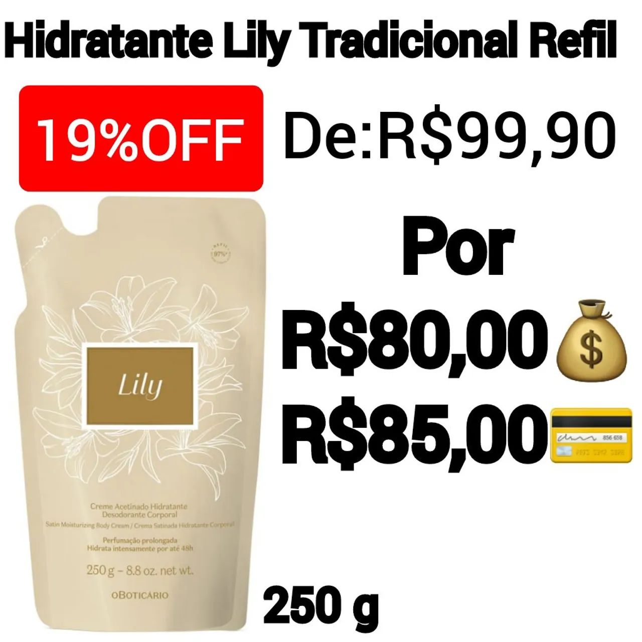 Hidratante Lily Tradicional Refil-O boticário