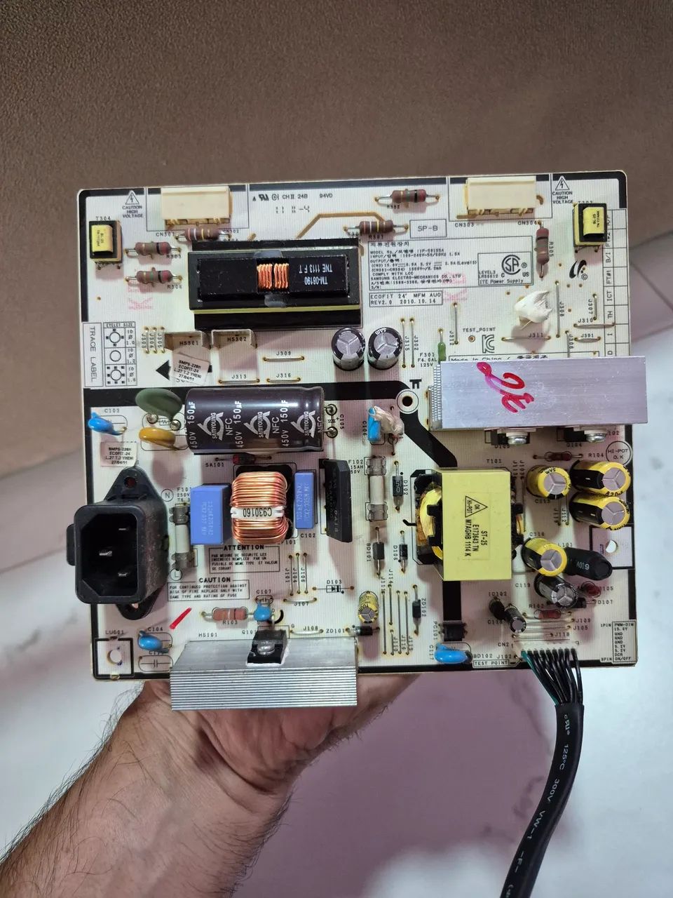 Placa Fonte Monitor Samsung Sync master P2470HN - IP-58155A - Foto 3