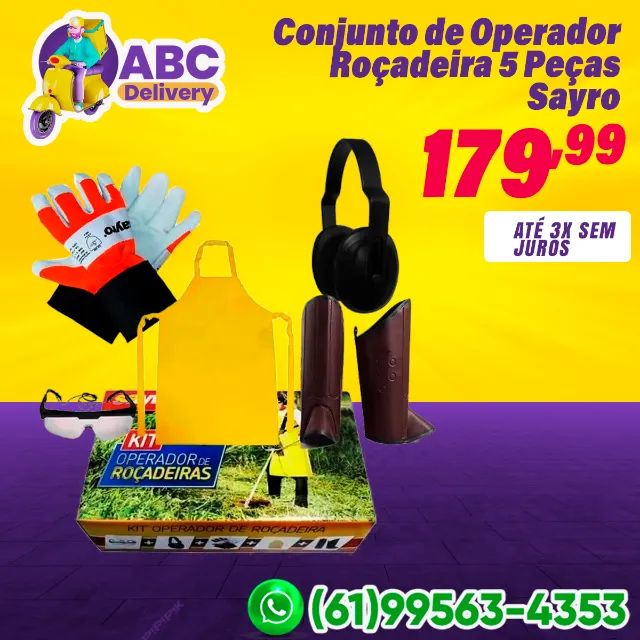 Conjunto de Operador Roçadeira 5 Peças Sayro