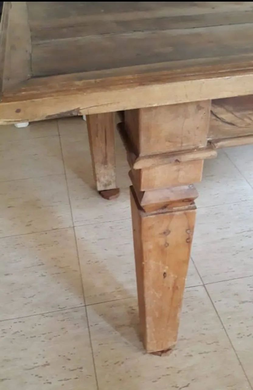 Mesa de madeira de demolição maciça - Foto 2