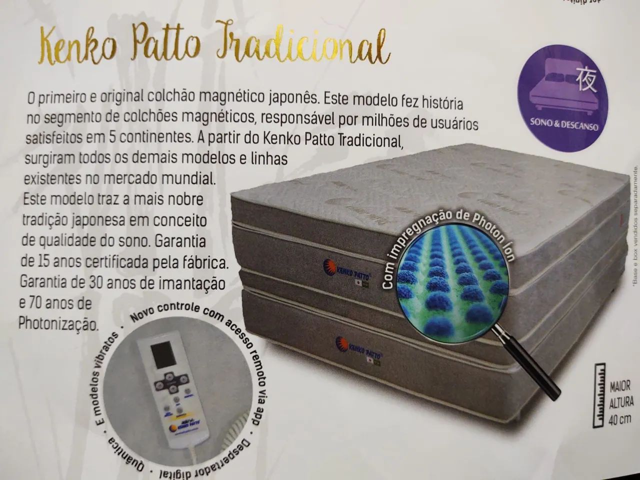 Colchão Kenko Patto - Sono & Descanso - Qualidade de Vida - Foto 5