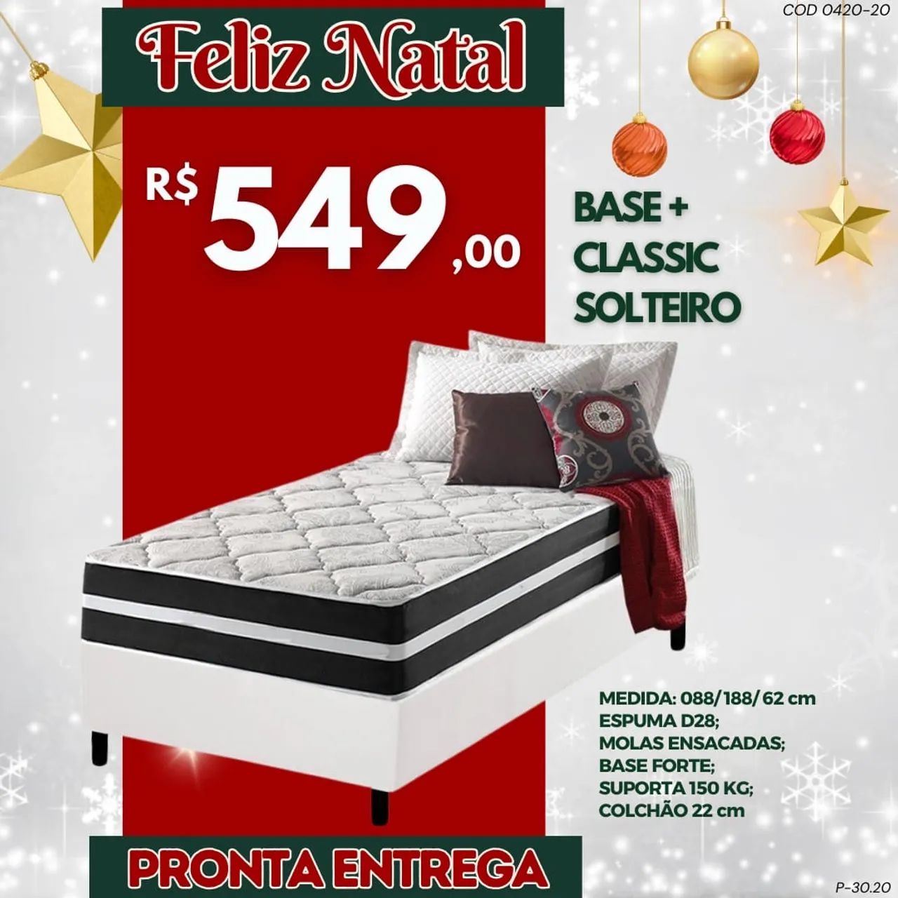 Base com Colchão Solteiro Classic D28