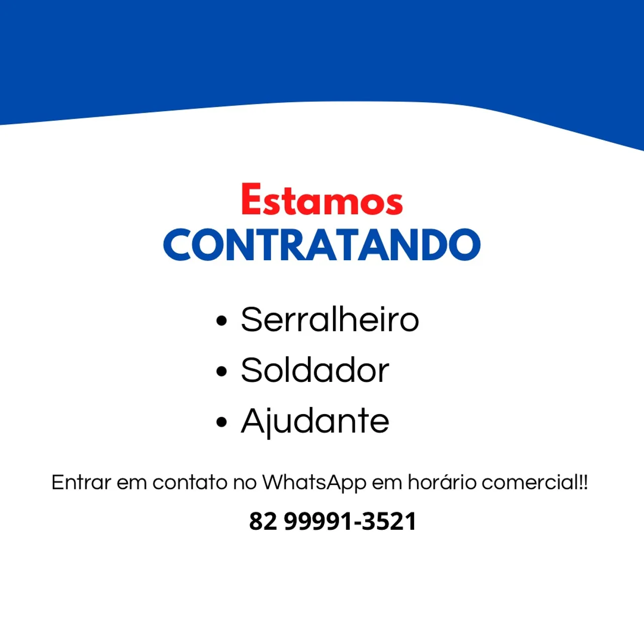 Estamos contratando