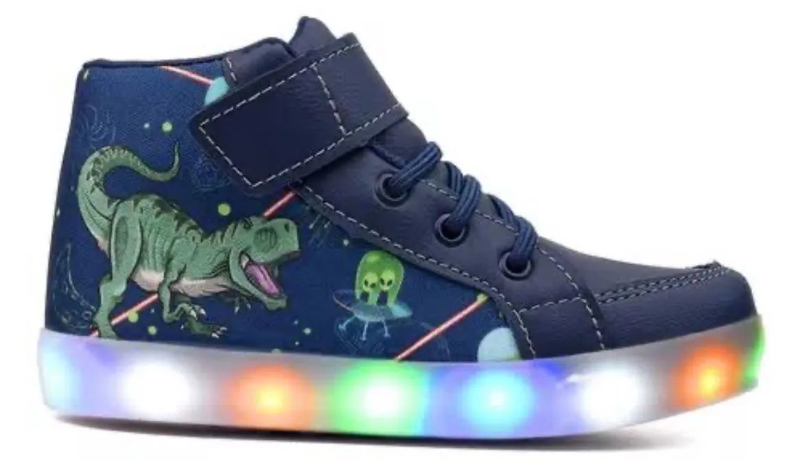 Dinossauro Botinha De Led Tênis Led Tenis De Dinossauro Com Luzes