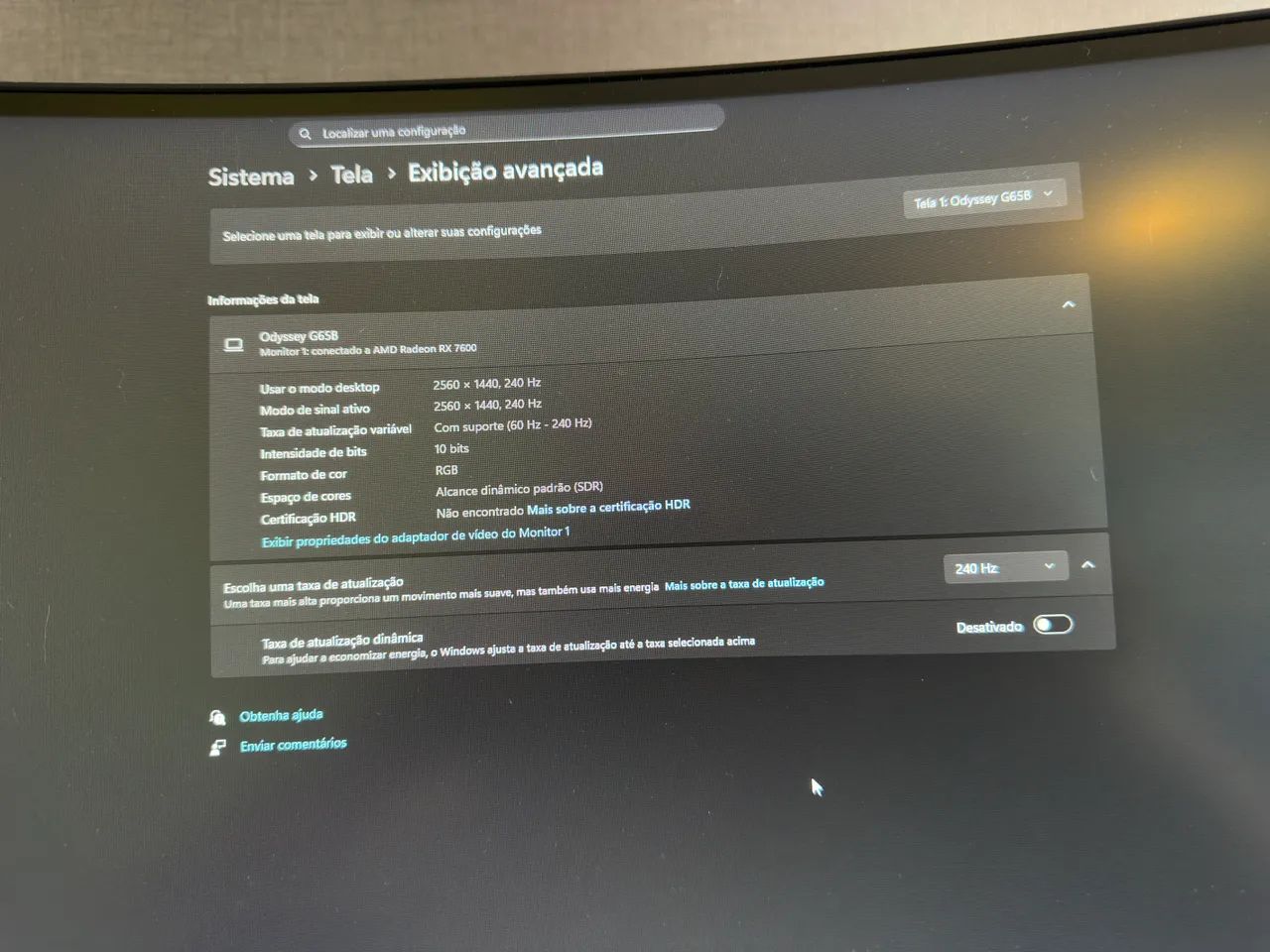 Monitor Samsung odyssey g6 240hz 27 QHD - Foto 5