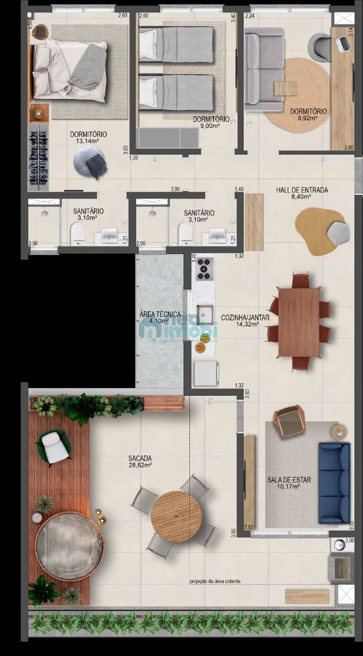 Cobertura com 3 dormitórios (1 suíte), 83m² + terraço de 45m², Villa Jordão, Governador Ce - Foto 5