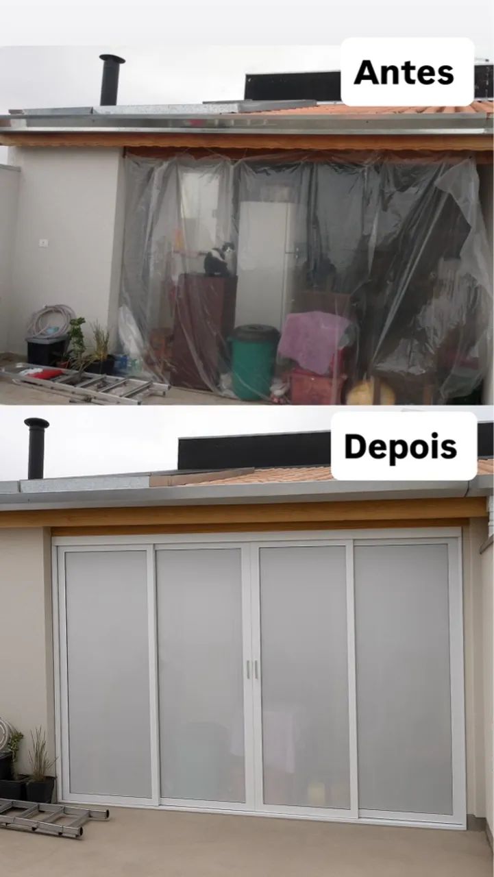 Portas de policarbonato  para Área Externa - Design Moderno