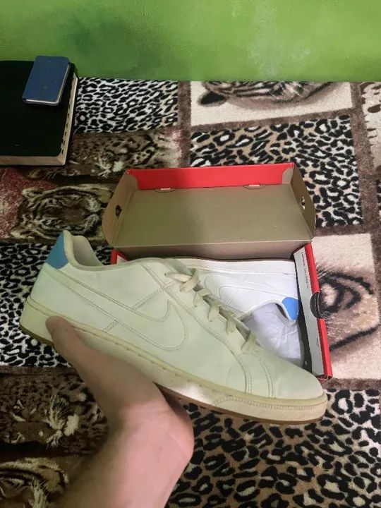 [NIKE] Court Royale White University Blue - Tamanho 42 - Foto 4