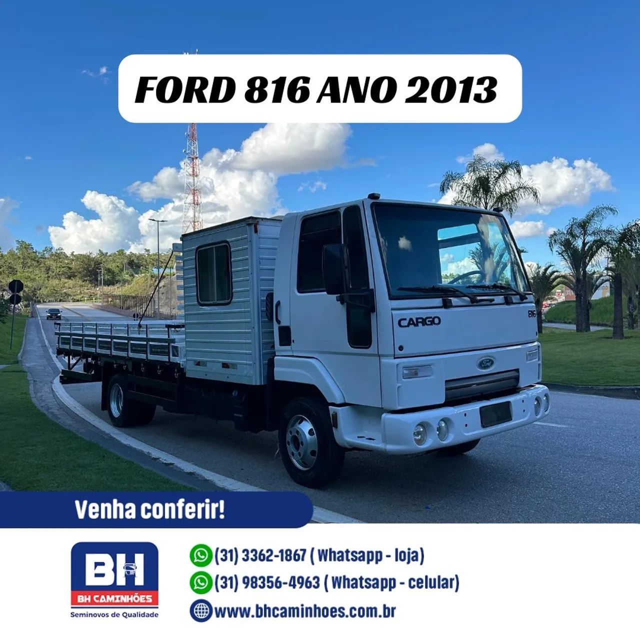 Ford Cargo 816 / Módulo 8p e Carroceria/ Pronto para Trabalhar  - Foto 2
