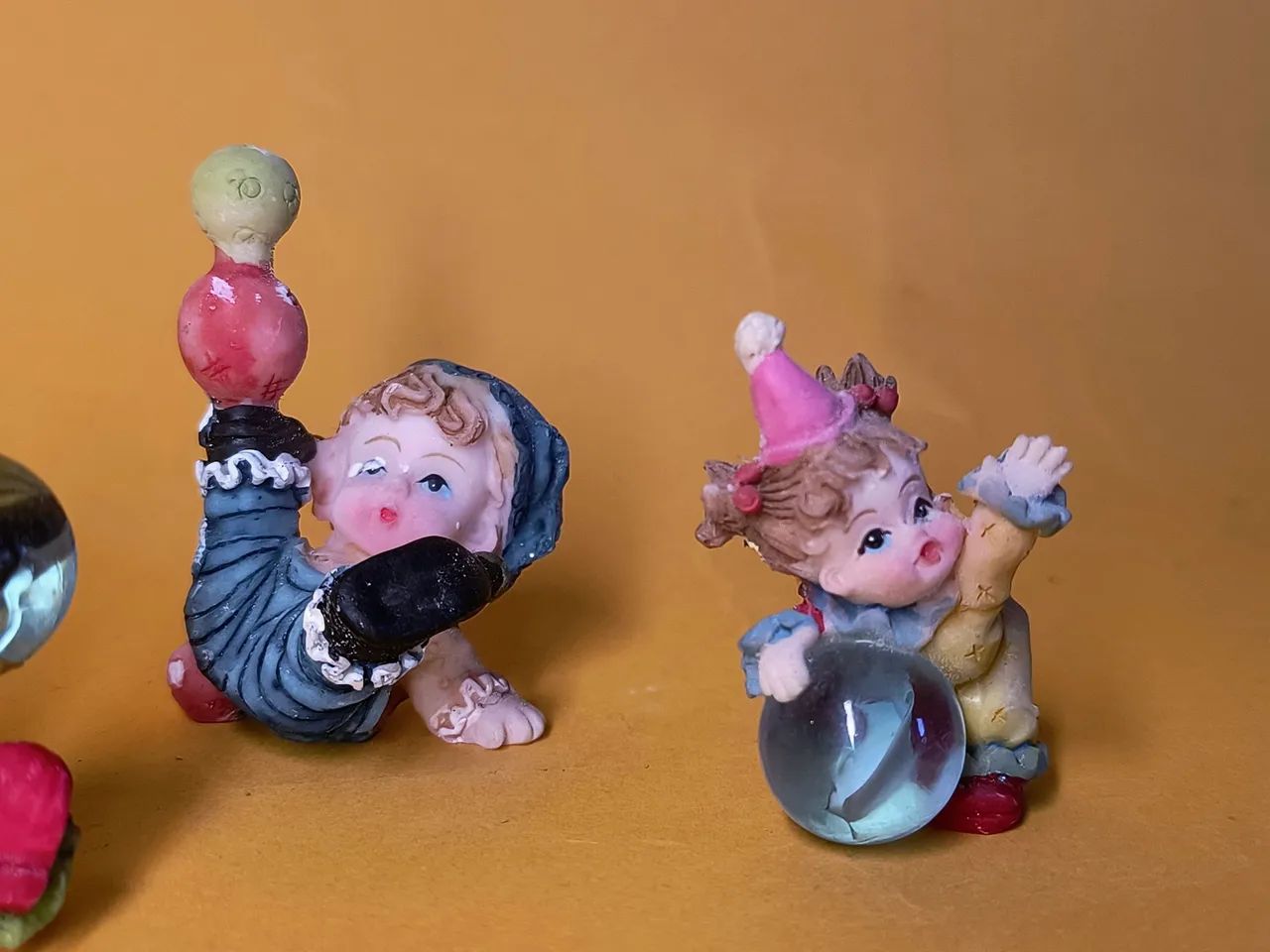 Bebês bibelô brincalhões bolinha de gude decoração colecionador arte antigo antiquario - Foto 5