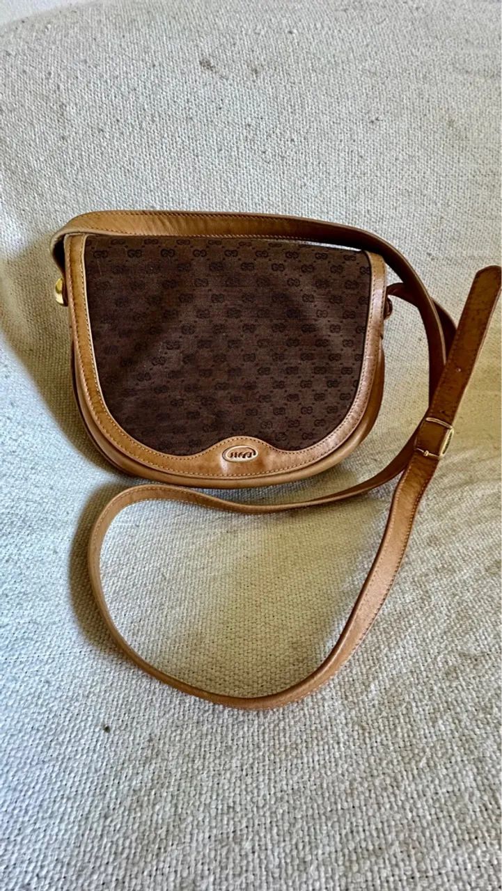 Bolsa Gucci vintage marrom