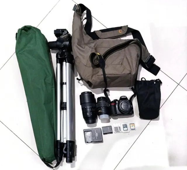 Câmera Fotográfica + Kit para Foto Completo_NIKON D3100