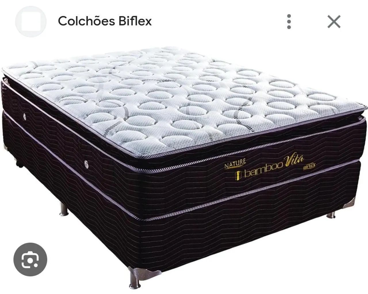Cama casal box e colchão vita bamboo D33 