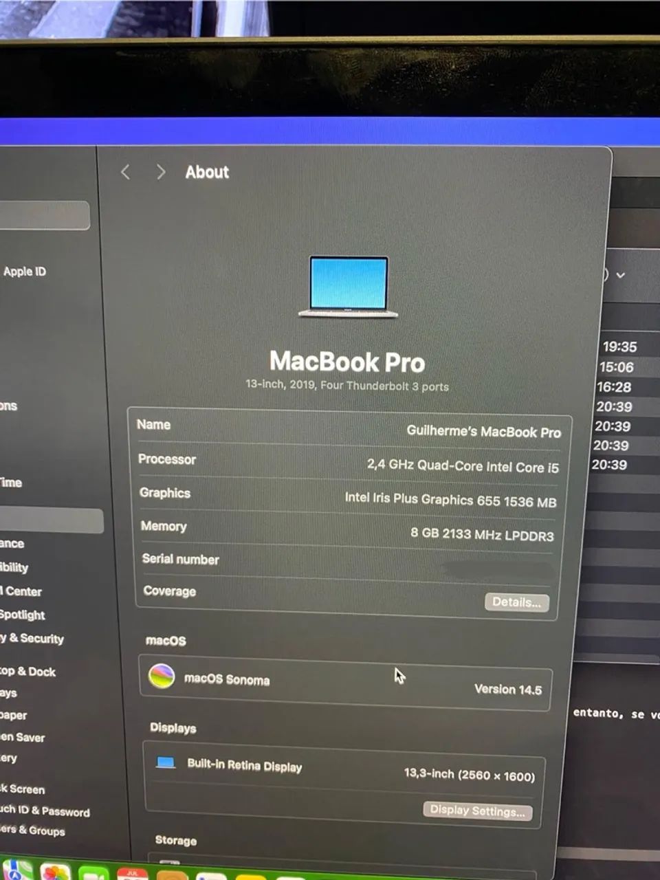 MacBook Pro 13? 2019 | i5 | 8GB | SSD 512GB | Touch Bar | Impecável! - Foto 6