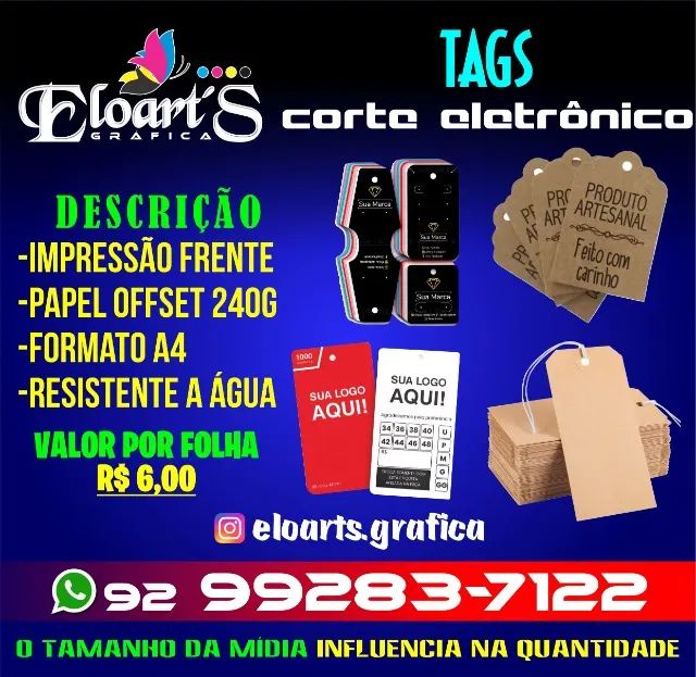 Tags Personalizadas - Corte Eletrônico