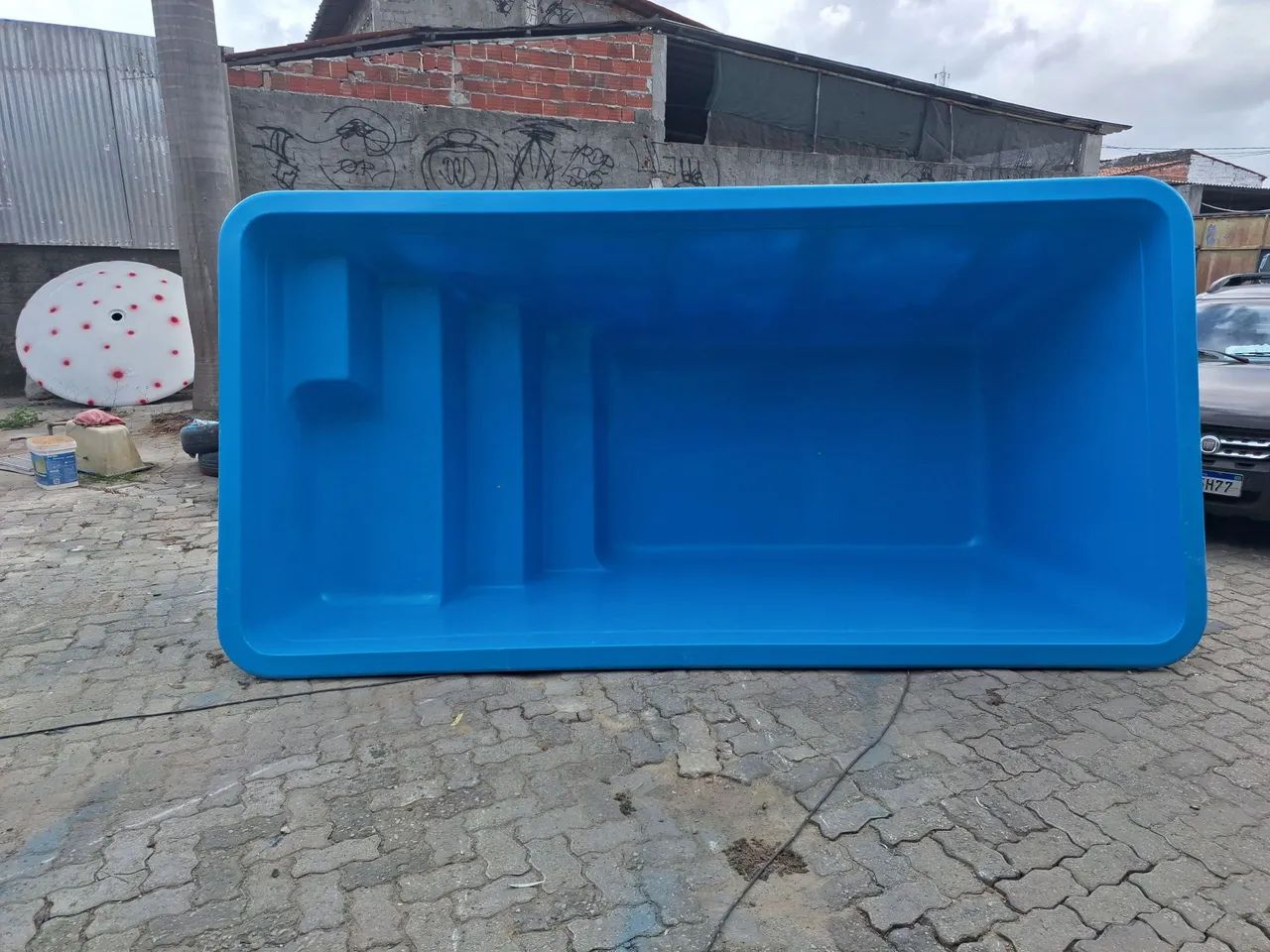 Piscina de fibra de 4 mts para seu lazer! R$ 9.490 a vista ou no cartão com juros da op - Foto 4