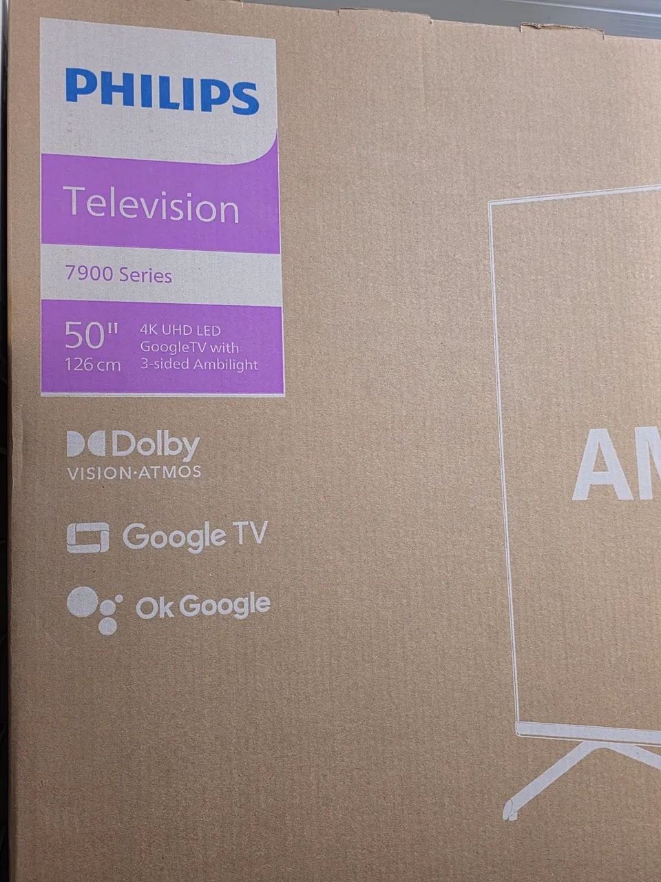TV Philips 50'' 4K UHD LED Google TV Ambilight