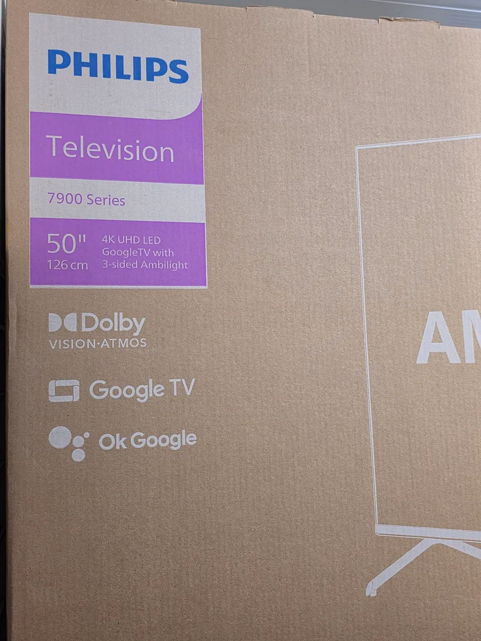 TV Philips 50'' 4K UHD LED Google TV Ambilight