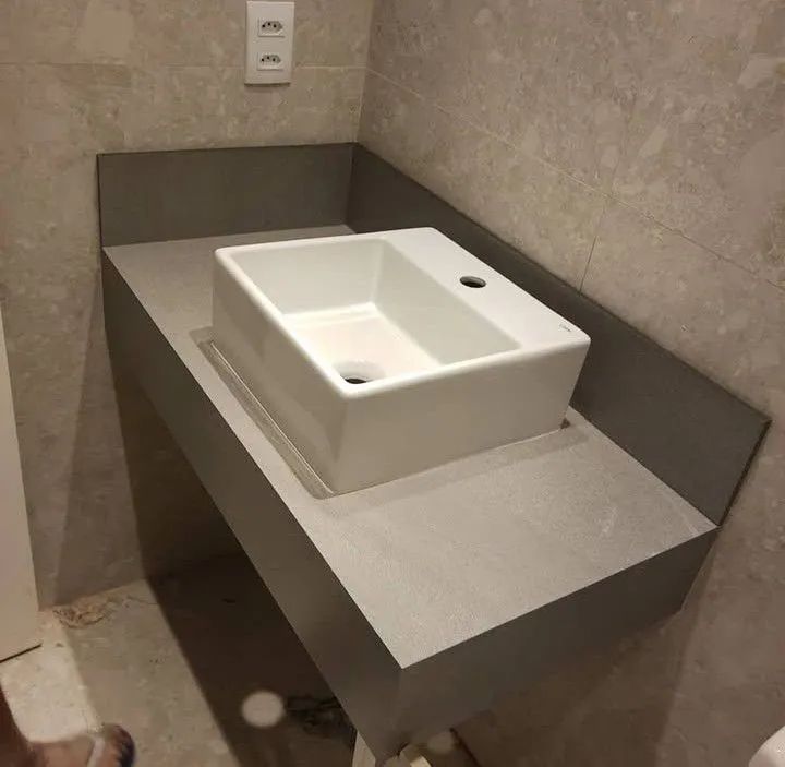 Bancadas de porcelanato para cubas de sobrepor  - Foto 4