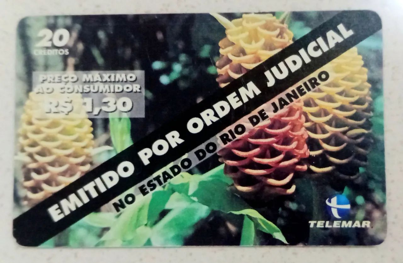 Cartão Telefônico Colecionável Ordem Judicial Antigo  - Foto 3