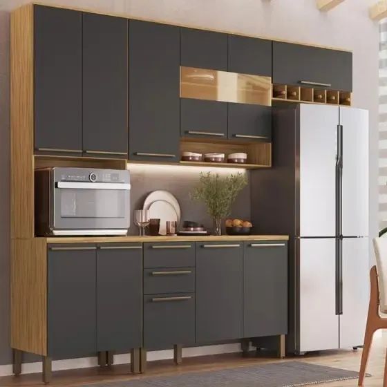Cozinha Napoli 4 Modulos, 100% MDF - Rio Doce - Foto 2