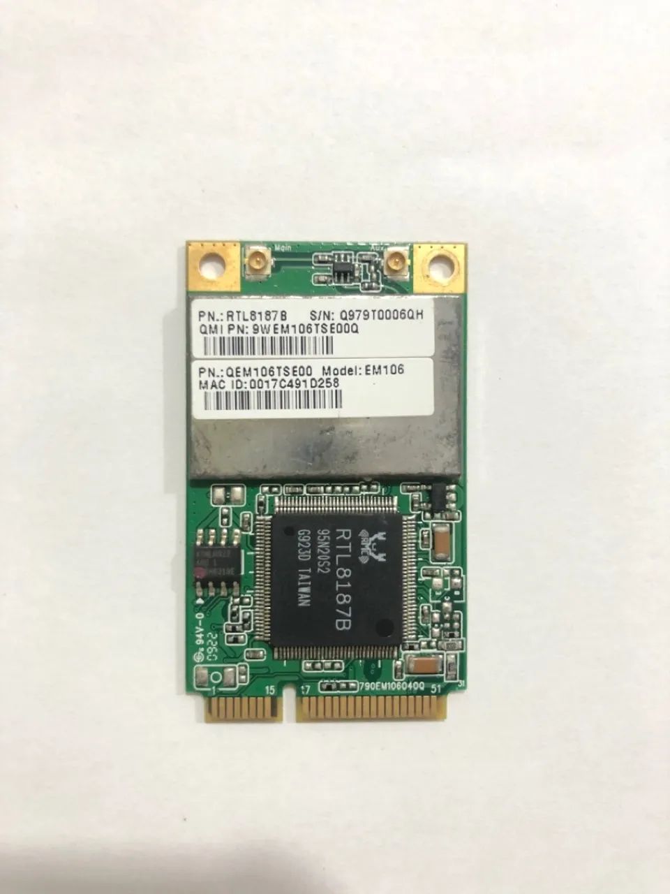 Placa Mini Pcie Wireless Dual Band Bluetooth 5.0 Seminovo EM106