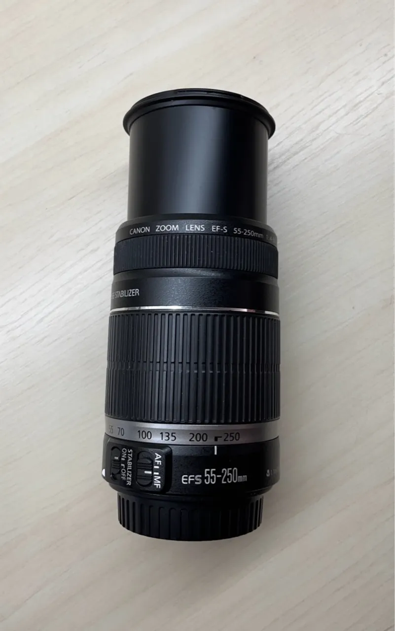 lente canon 55 250mm is